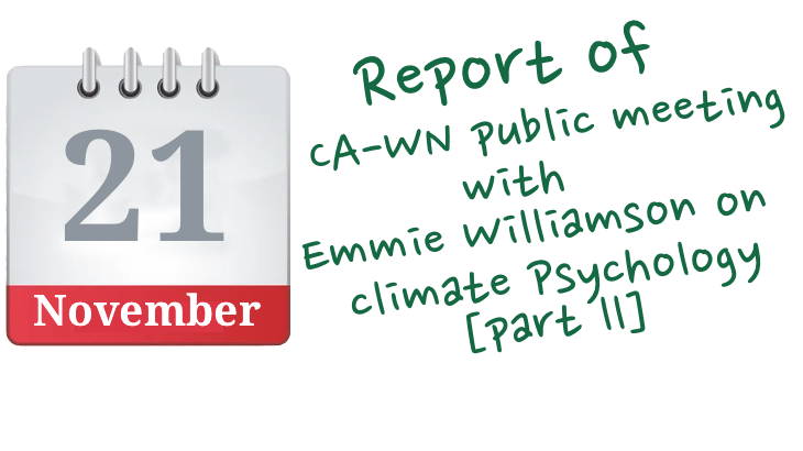 Report of 21 November CA-WN public meeting